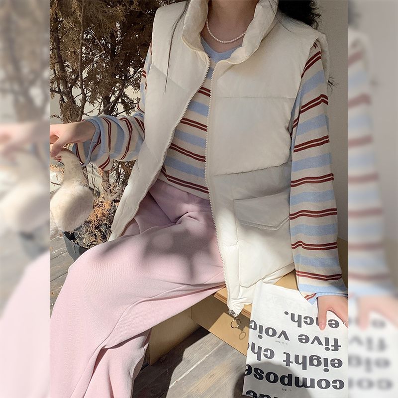 馬甲女外穿坎肩無袖背心大碼胖妹妹秋冬新款洋氣時髦休閒馬夾外套