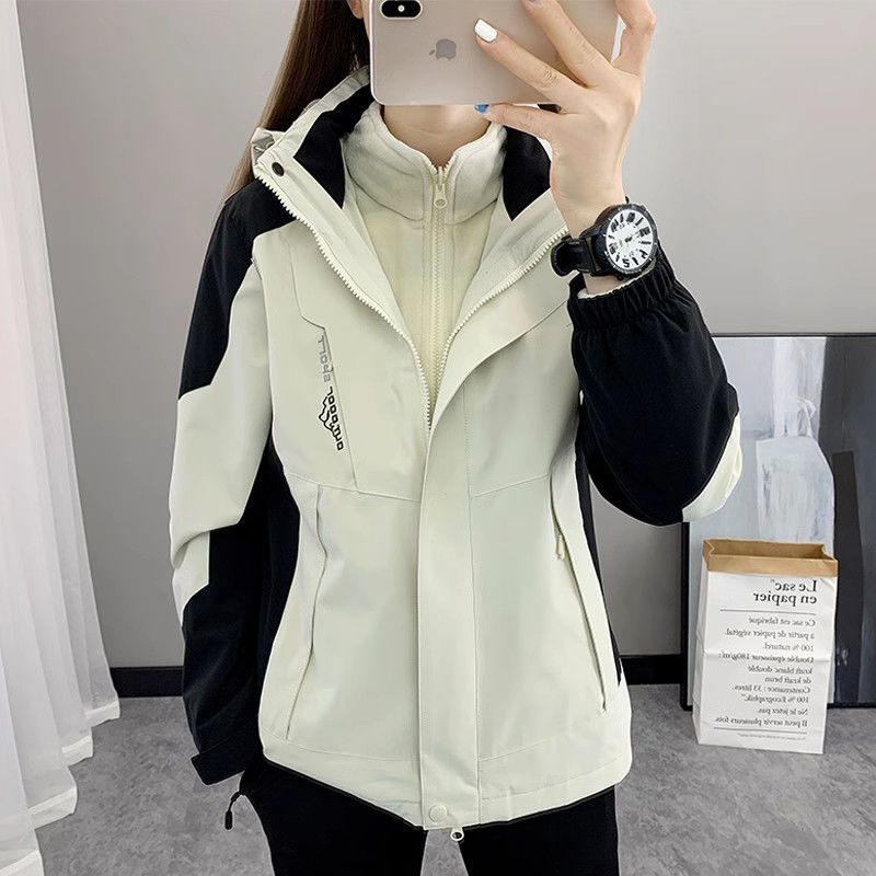 衝鋒衣三合一外套男女秋冬季情侶外套保暖可拆卸春秋款夾克登山服