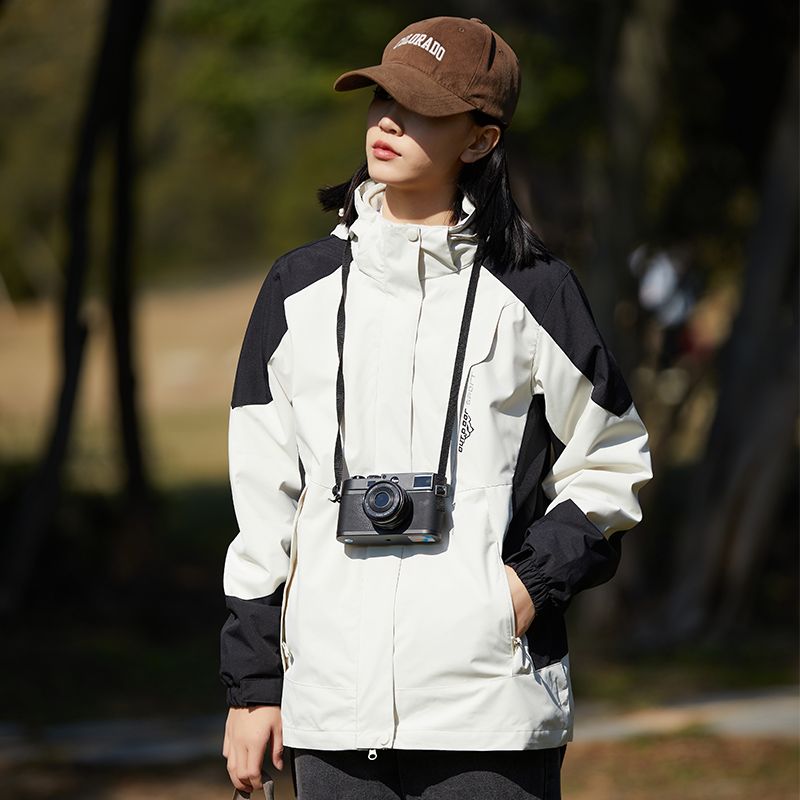 衝鋒衣女春秋新款戶外三合一登山服防風防水透氣情侶款風衣夾克男