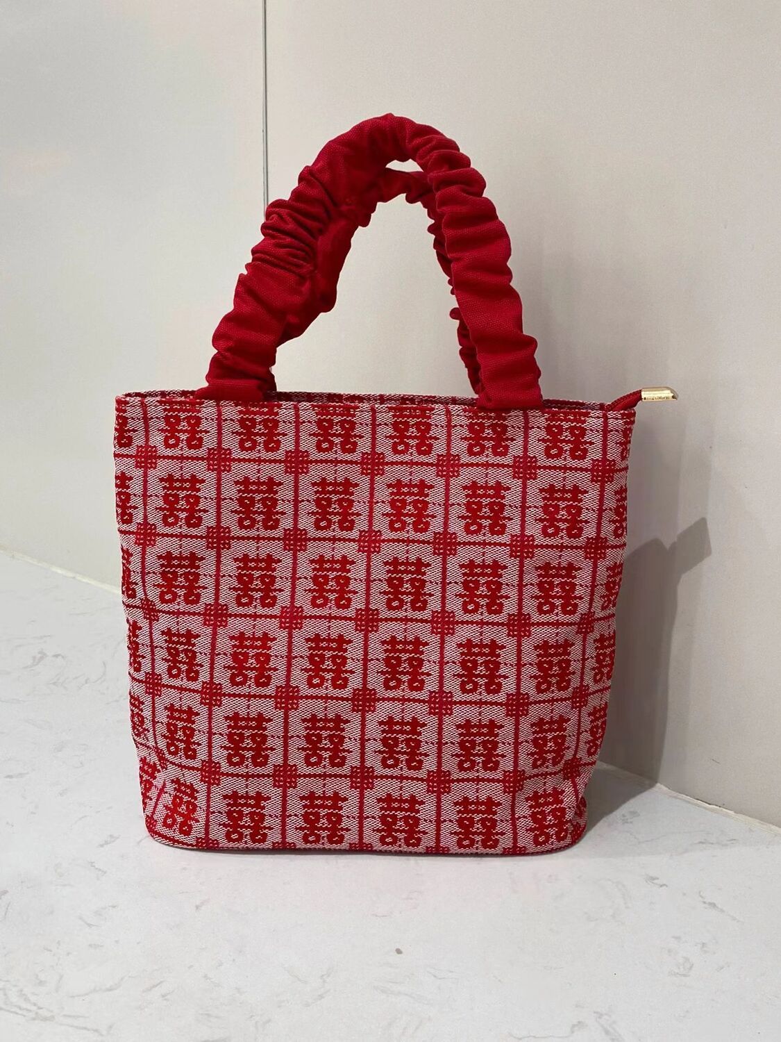Xiaohongshu Same Style Celebration Red Bag Handbag  New Fashion Versatile Bridesmaid Gift Tote Bag