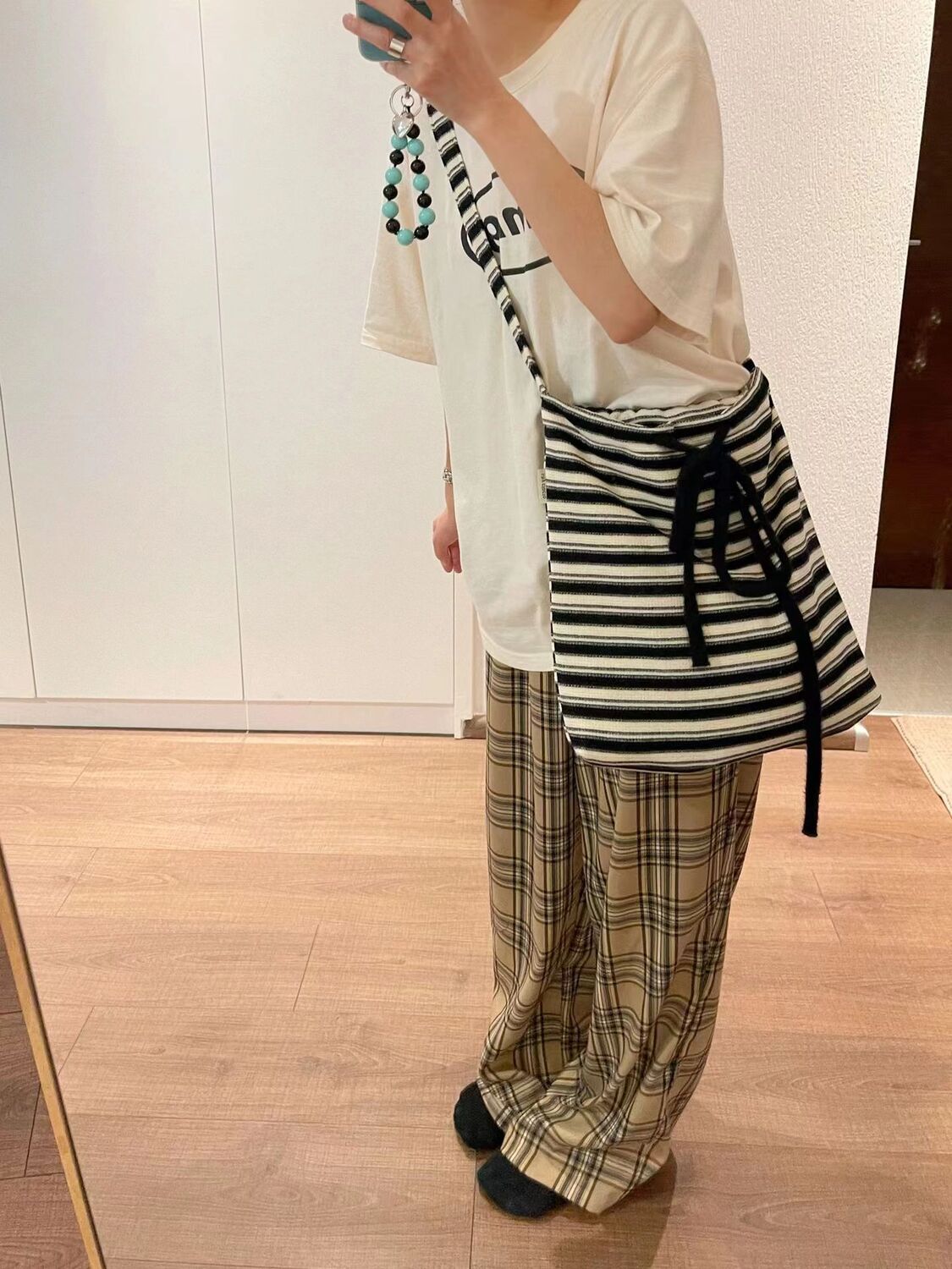 Leisure and Lazy Stripe Fashion Fabric Bag 2023 Autumn/Winter Simple Crossbody Bag Korean Small One Shoulder Commuter Bag