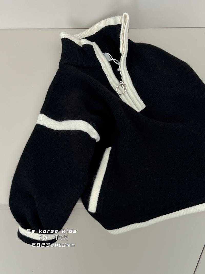 韩国童装男女童毛衣秋冬儿童立领针织衫女童拉链套头针织衫