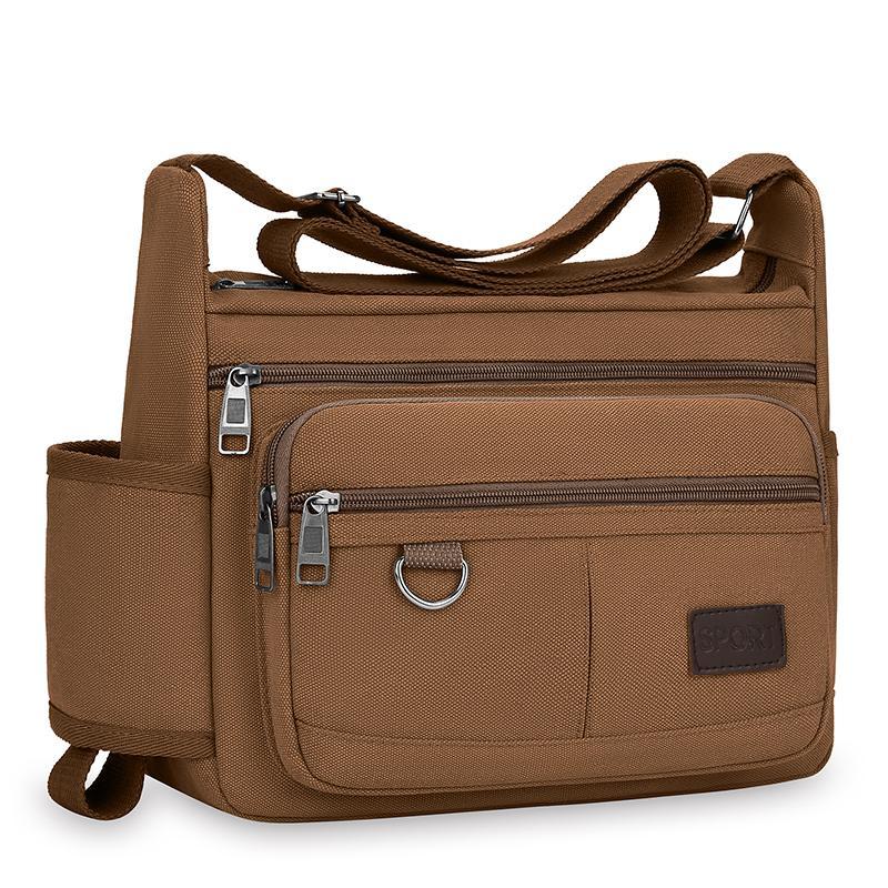 New Korean style canvas bag men's shoulder bag large capacity men's shoulder bag thickened casual mobile phone bag shopping bag men's bag