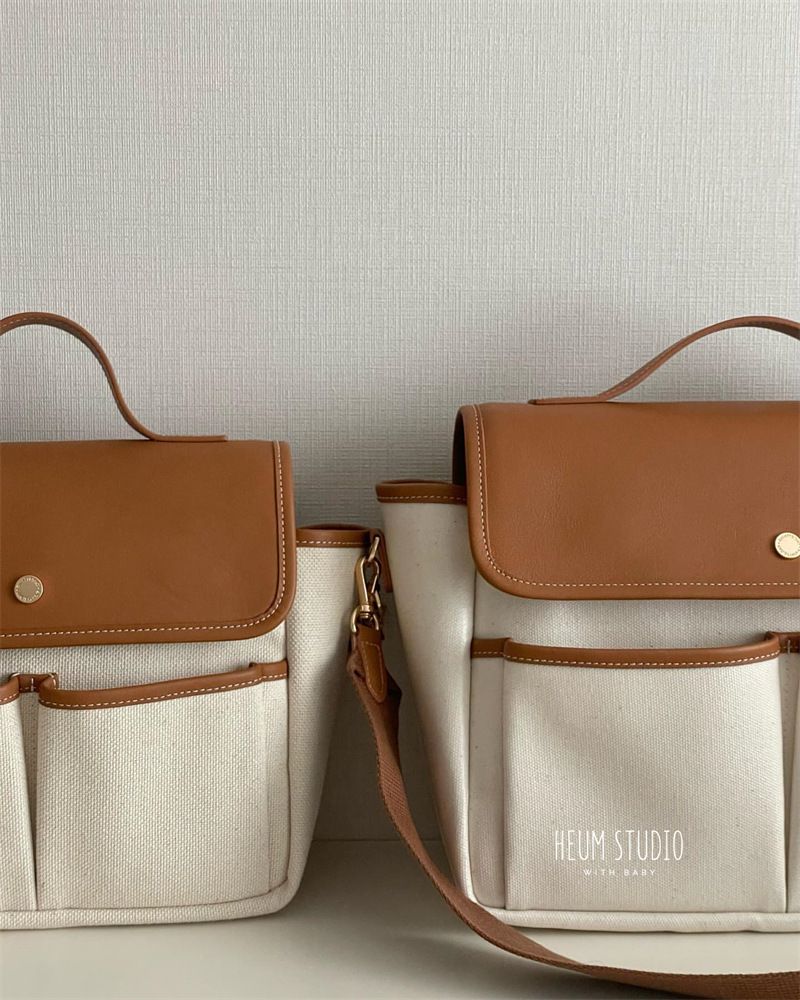 Korean INS Large Capacity Multifunctional Casual Mother And Baby Color Block Lightweight Crossbody Mommy Bag For Outings_voghion.com