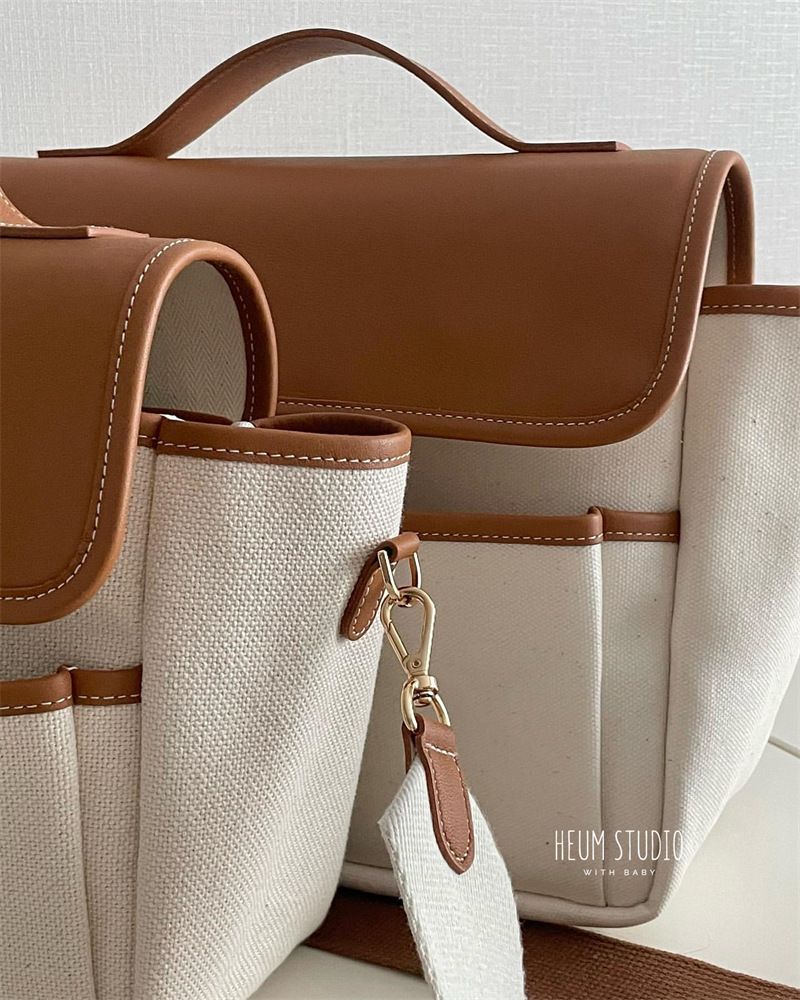 Korean INS Large Capacity Multifunctional Casual Mother And Baby Color Block Lightweight Crossbody Mommy Bag For Outings_voghion.com