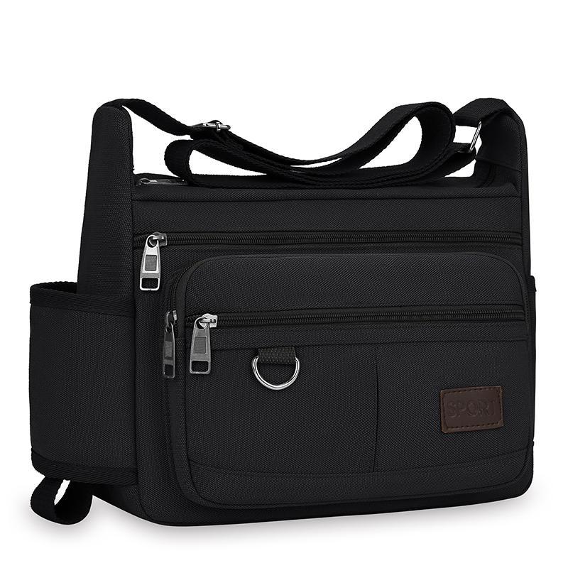 New Korean style canvas bag men's shoulder bag large capacity men's shoulder bag thickened casual mobile phone bag shopping bag men's bag