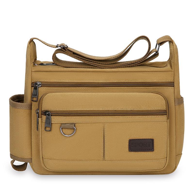 New Korean style canvas bag men's shoulder bag large capacity men's shoulder bag thickened casual mobile phone bag shopping bag men's bag