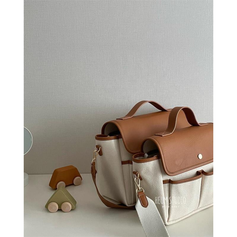 Sac bandoulière coréen INS grande capacité, multifonctionnel, décontracté, color block, léger, pour maman et bébé, idéal pour les sorties._voghion.com