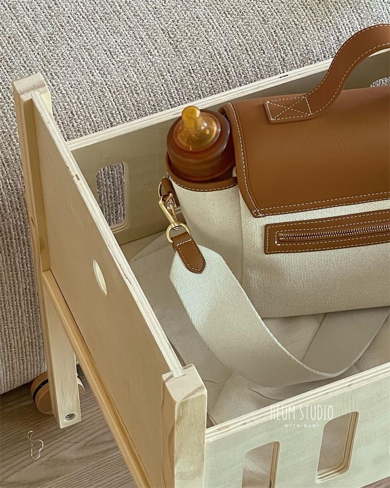 Korean INS Large Capacity Multifunctional Casual Mother And Baby Color Block Lightweight Crossbody Mommy Bag For Outings_voghion.com