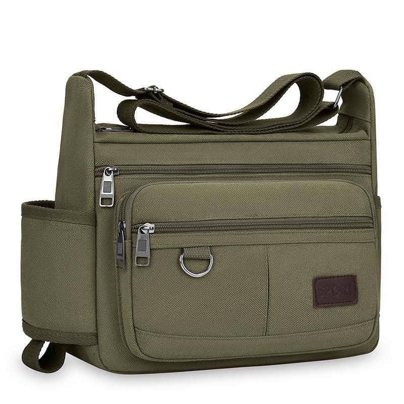 New Korean style canvas bag men's shoulder bag large capacity men's shoulder bag thickened casual mobile phone bag shopping bag men's bag