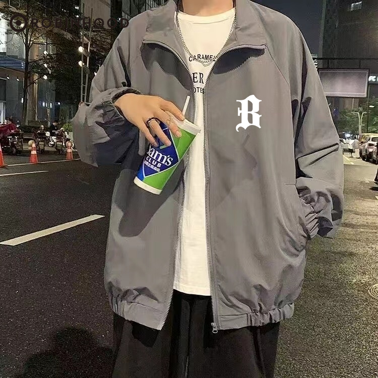 ROBINHOOD jacket men's windproof and waterproof spring and autumn loose and versatile casual oversize baseball uniform