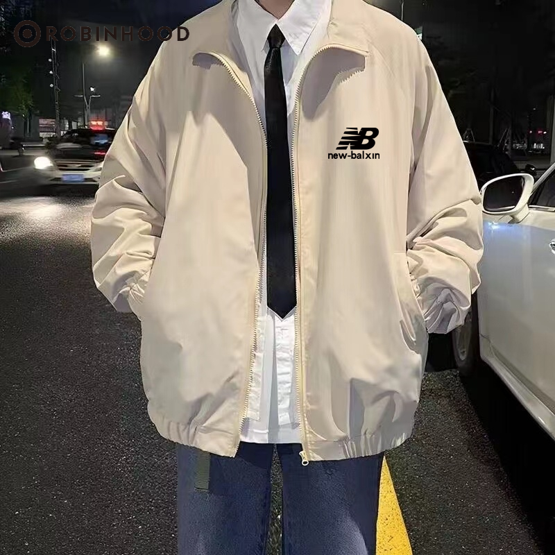 ROBINHOOD韩版oversize棒球服校园风设计感外套百搭防风防水夹克