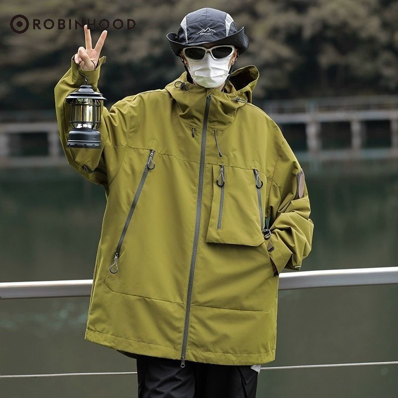 ROBINHOOD Jacket Outdoor Hiking Hooded Windproof Top Jacket Jacket Women's 2023 Spring and Autumn New Style