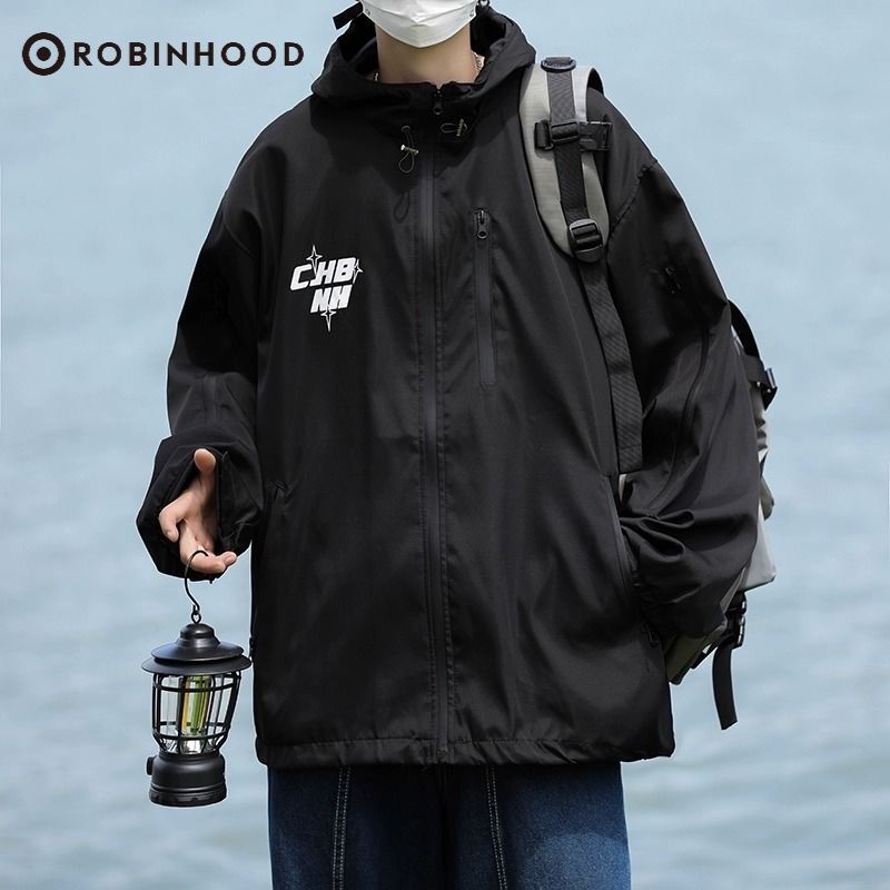 ROBINHOOD美式冲锋衣外套男春秋机能风潮牌冷淡系高级感夹克上衣