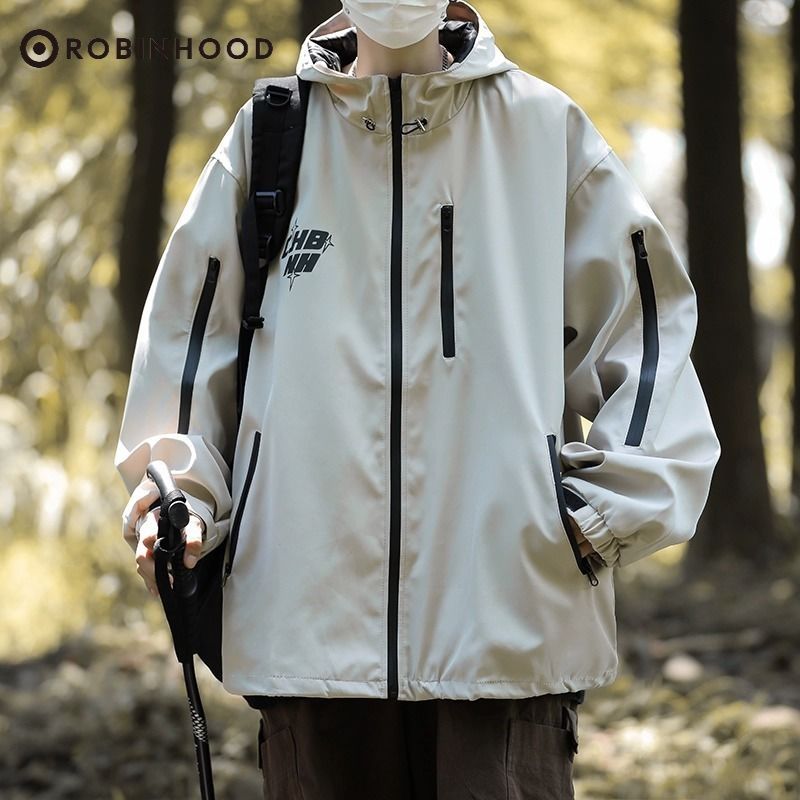 ROBINHOOD美式冲锋衣外套男春秋机能风潮牌冷淡系高级感夹克上衣