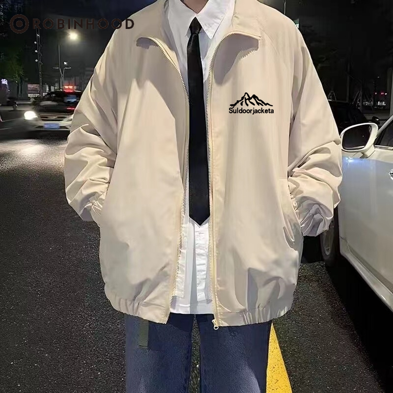 ROBINHOOD Retro High Street Spring and Autumn Jacket Men's Japanese Loose Jacket Versatile Windproof and Waterproof Jacket