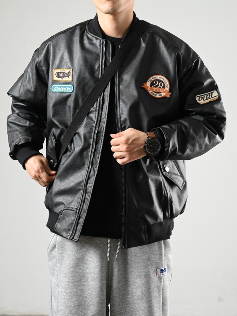 XGI Autumn and Winter Baseball Uniform Cotton Jacket Men's Pilot Padded Jacket 2023 New Thick Couple Cotton Jacket Trendy