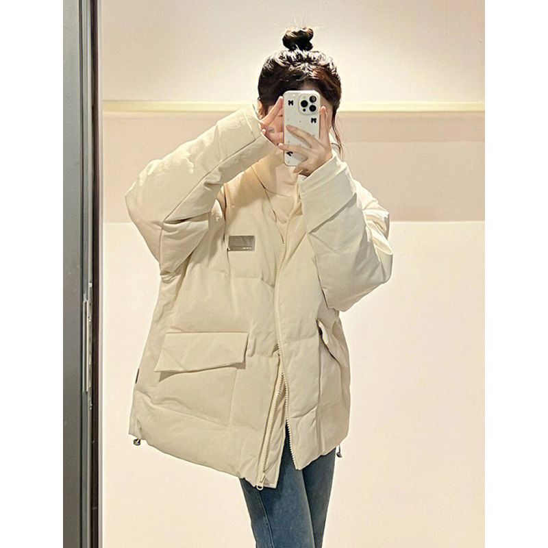 2023秋冬季新款oversize棉衣女韓版保暖學生寬鬆棉襖麵包服棉服潮