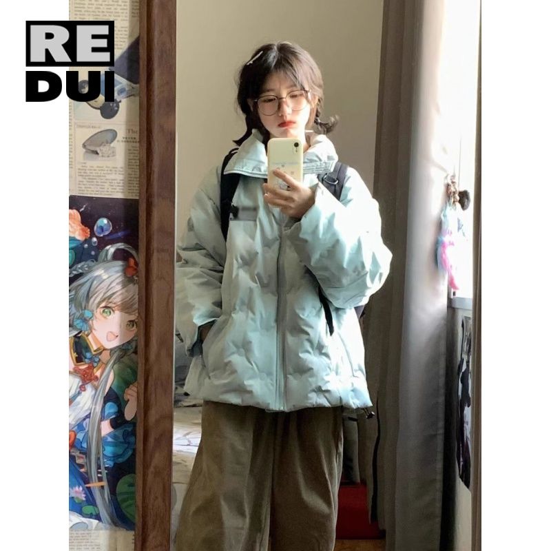 小眾加厚棉服冬季2023年新款寬鬆韓系外套設計感顯瘦學生棉衣潮流