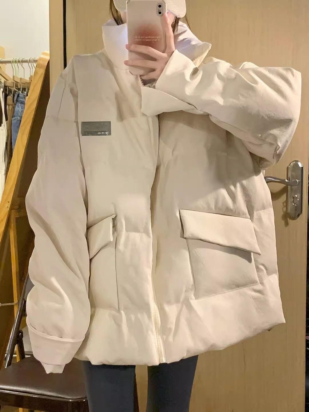 棉衣女秋冬季設計感小眾2023年新款潮牌寬鬆oversize保暖棉服外套