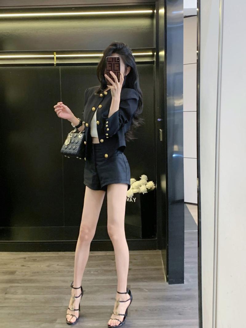French high-end blazer women's spring and autumn style elegant lady small fragrant style short coat tall and slim top