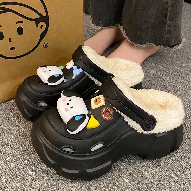 【EVA棉套可拆卸】冬季防滑家居加絨學生宿舍可愛保暖棉拖鞋女