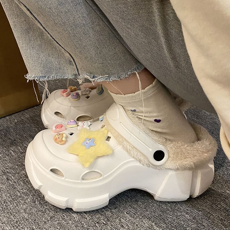 【EVA棉套可拆卸】冬季防滑家居加絨學生宿舍可愛保暖棉拖鞋女