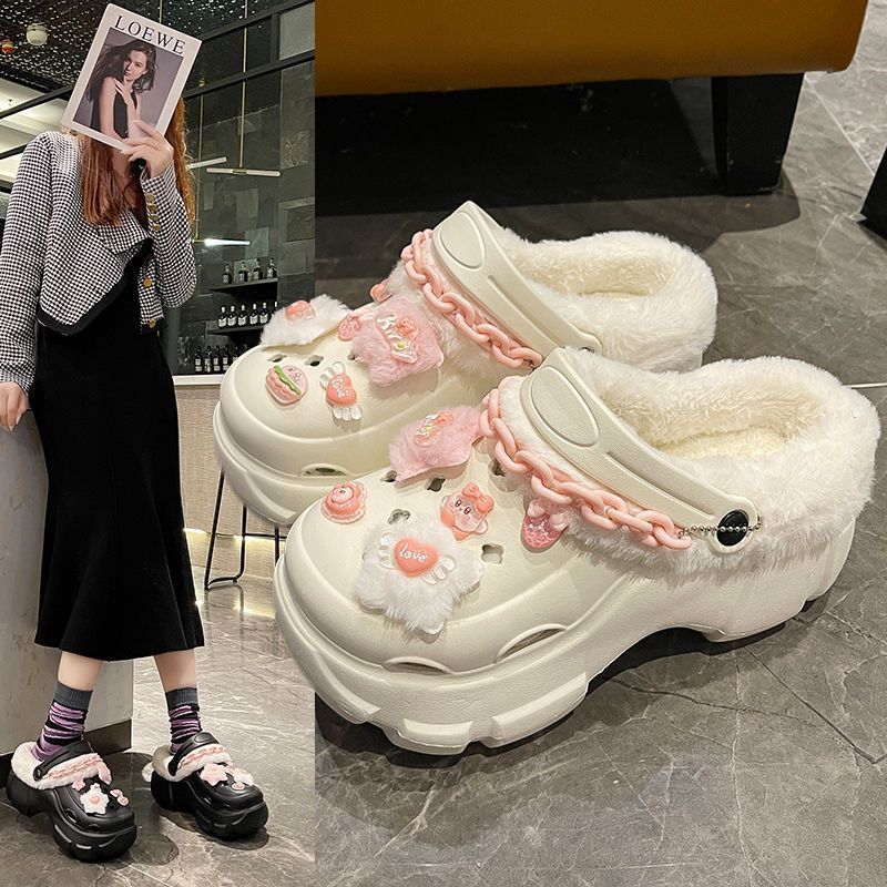 【EVA棉套可拆卸】冬季防滑家居加絨學生宿舍可愛保暖棉拖鞋女
