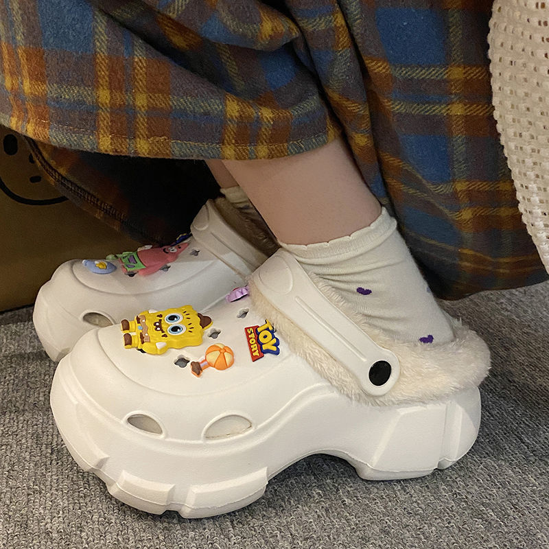 【EVA棉套可拆卸】冬季防滑家居加絨學生宿舍可愛保暖棉拖鞋女