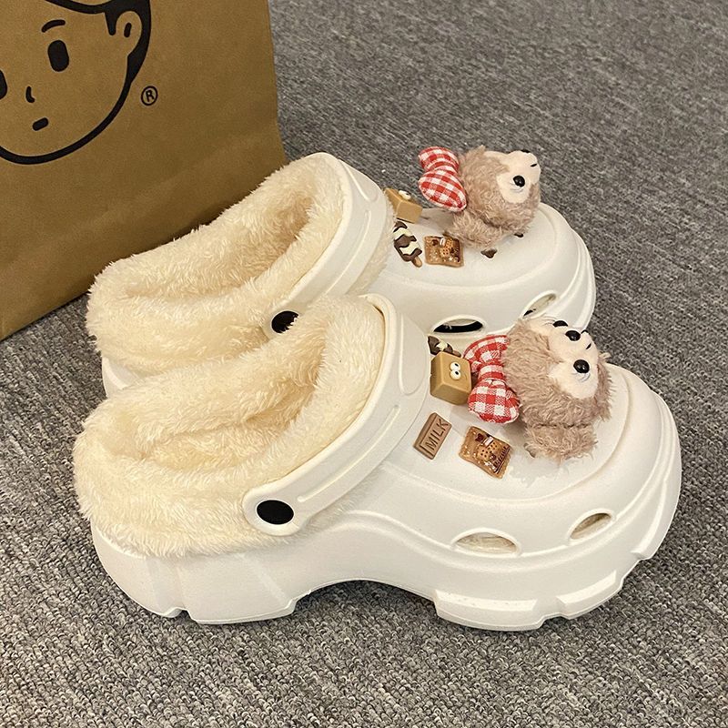 【EVA棉套可拆卸】冬季防滑家居加絨學生宿舍可愛保暖棉拖鞋女