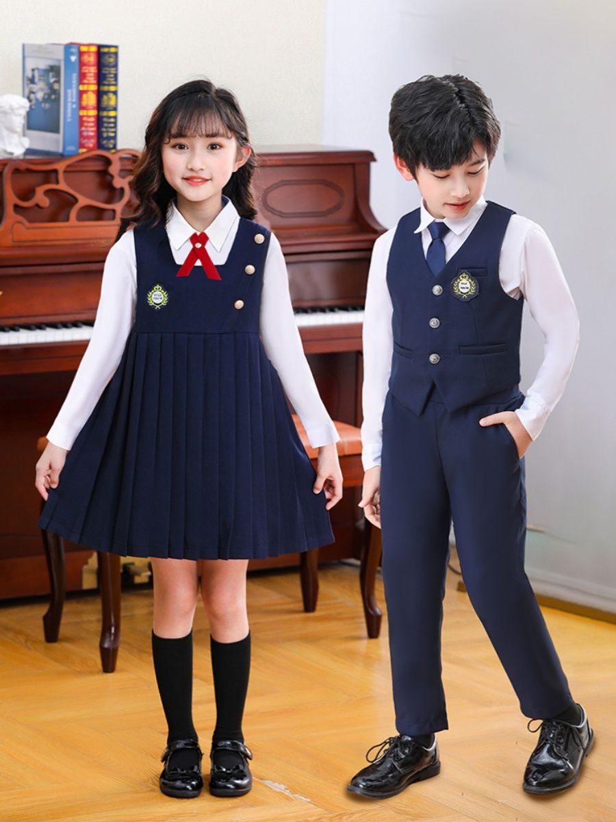 兒童合唱服中小學生男女童大合唱演出服詩歌朗誦表演服主持人禮服