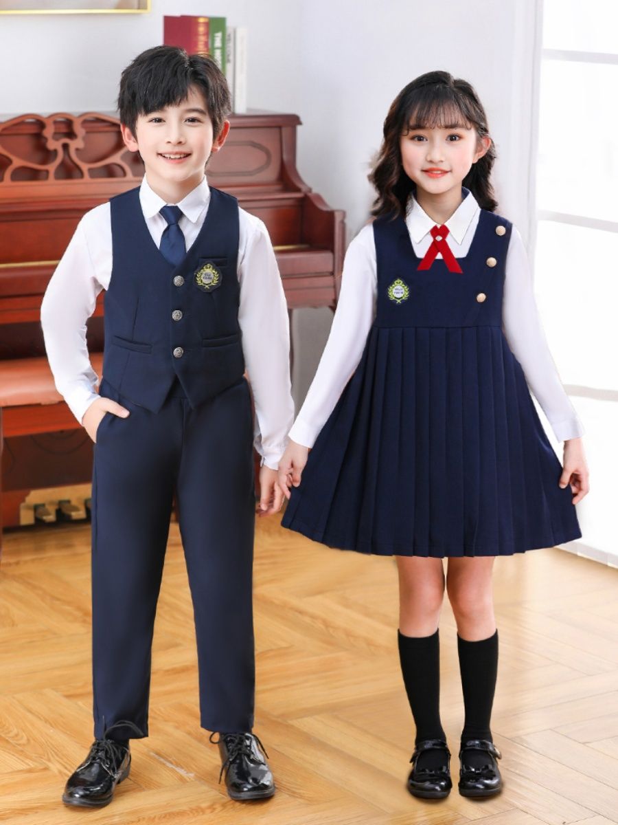 儿童合唱服中小学生男女童大合唱演出服诗歌朗诵表演服主持人礼服