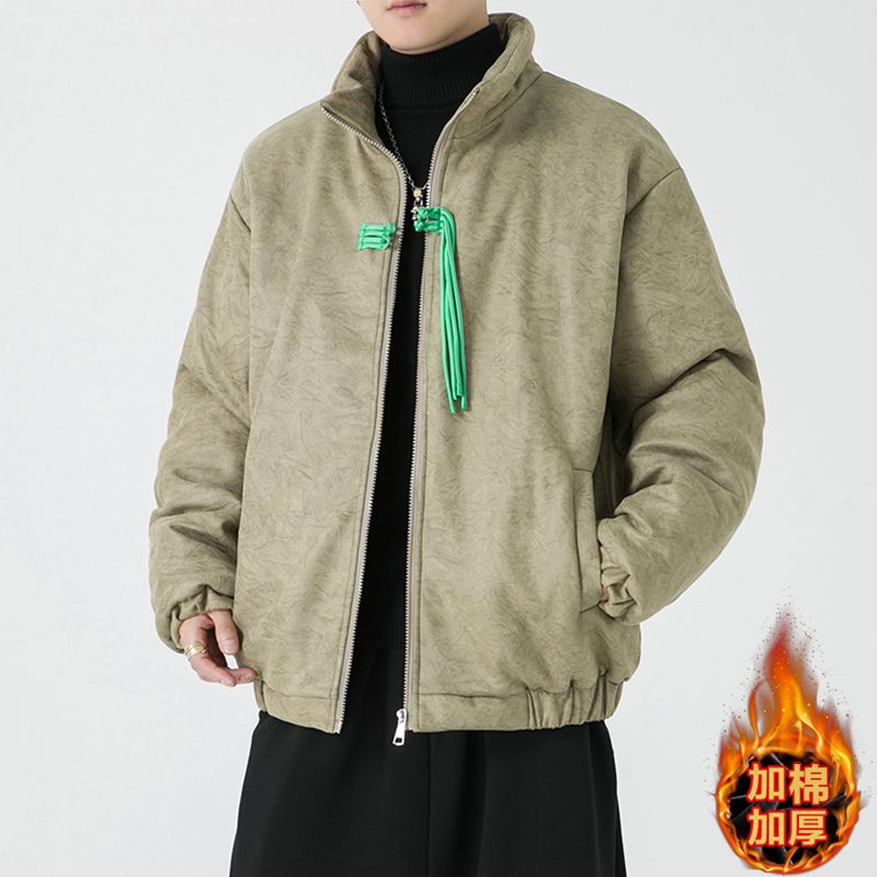 中國風男裝冬季麂皮絨唐裝棉衣棉襖外套潮牌青年大碼休閒棉服男潮
