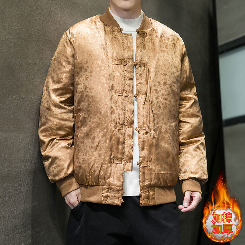 冬季唐裝男棉衣加厚中國風復古新中式盤扣棉襖棒球寬鬆棉服外套男