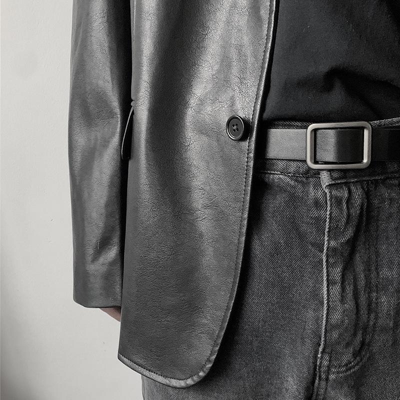 Laisvalaikio kostiumo diržas. Vyriškas pažangus neporėtas diržas. Madingas dekoruotas vintažinis džinsinis diržas._voghion.com