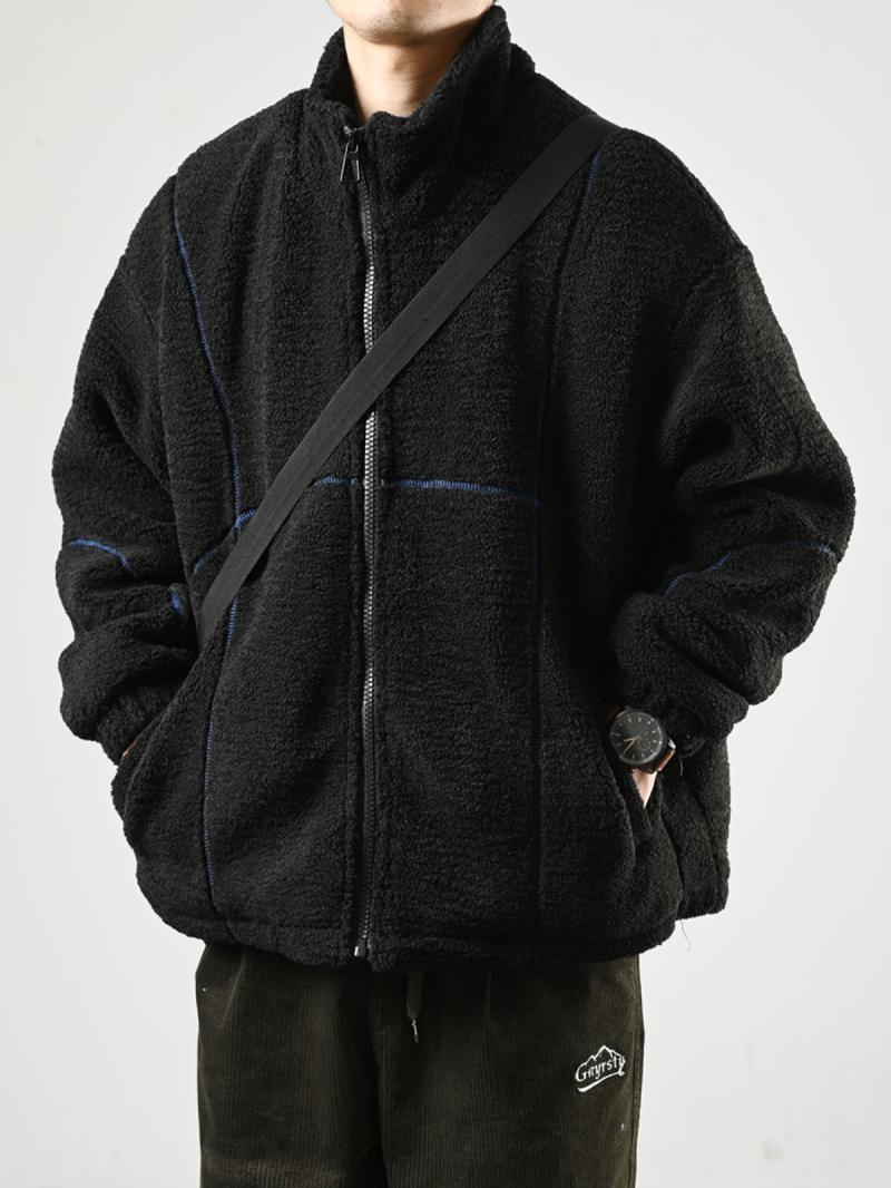 XGI 2023 winter Japanese retro lamb wool thickened warm cotton coats for men and women loose national fashion cotton coats and jackets