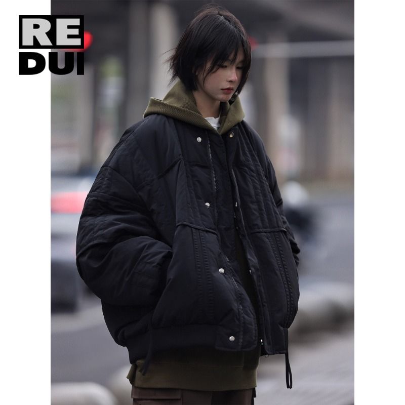 2023冬季新款日系高街ins情侶美拉德潮棒球服棉襖外套男港風棉衣