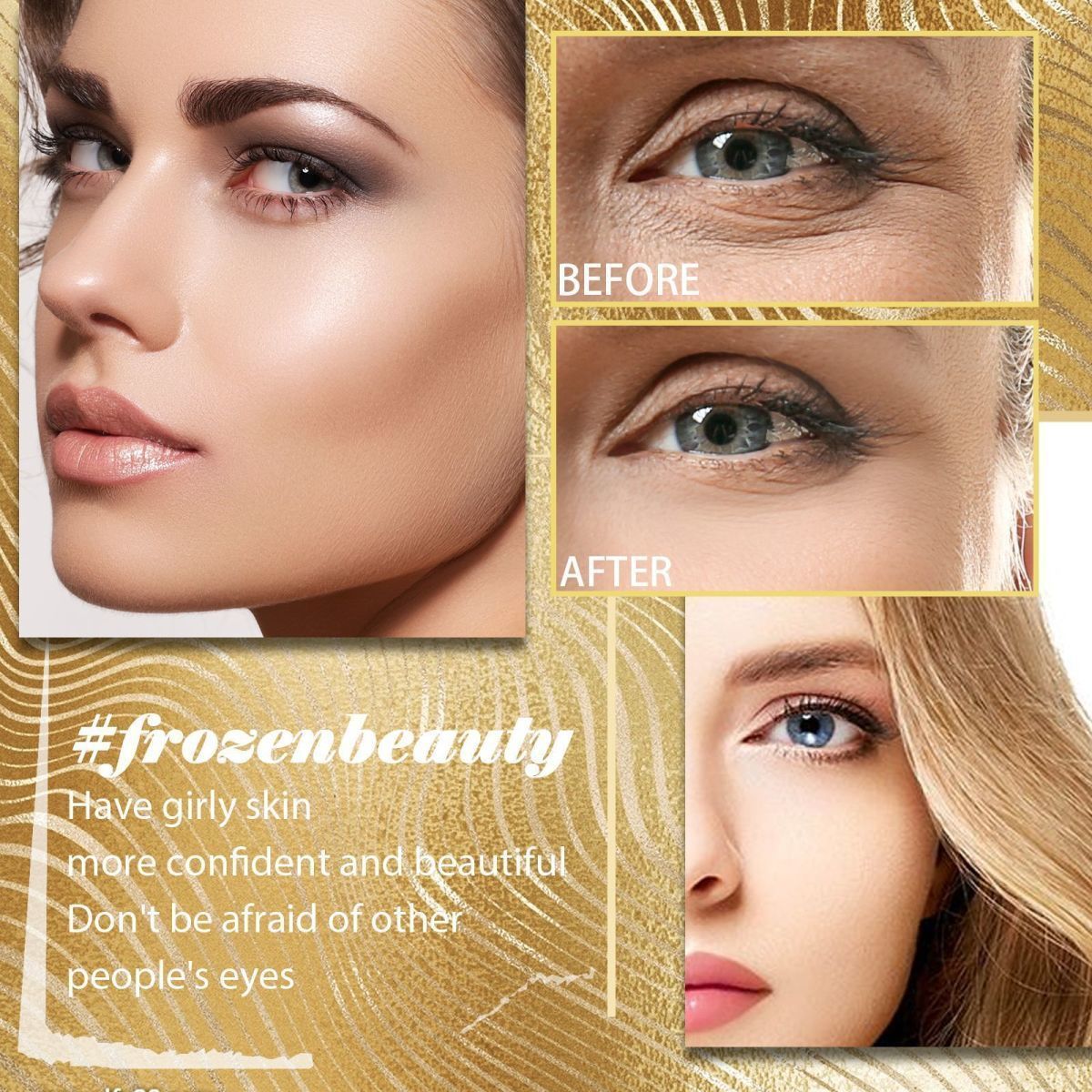 2023 new gold foil anti wrinkle spray reduces fine lines, moisturizes lifts skin and tightens essence_voghion.com