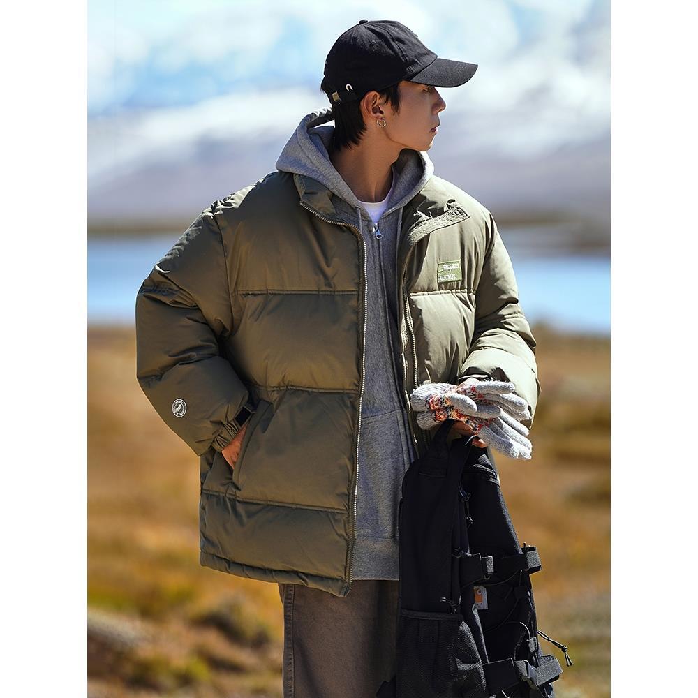 美式復古棉服男女冬季加厚立領簡約慵懶風寬鬆休閒潮牌棉衣外套潮