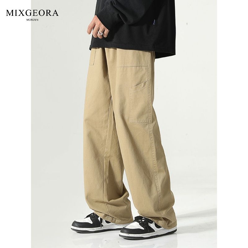 MIX GEORA overalls for men and women in spring and autumn American retro wide-legged Japanese casual loose straight trousers