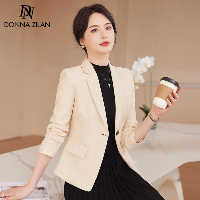 西裝外套女小個子2023新款秋冬修身顯瘦氣質休閒時尚短款西服上衣