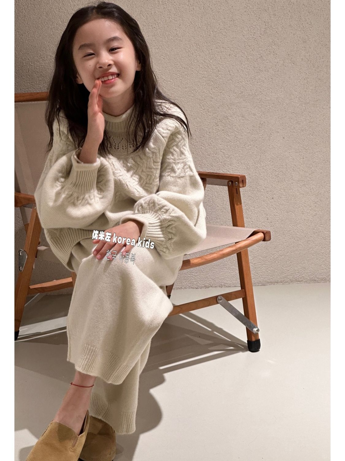 韩国童装甜美女孩针织衫洋气女童秋冬装2023新款儿童时尚百搭毛衣