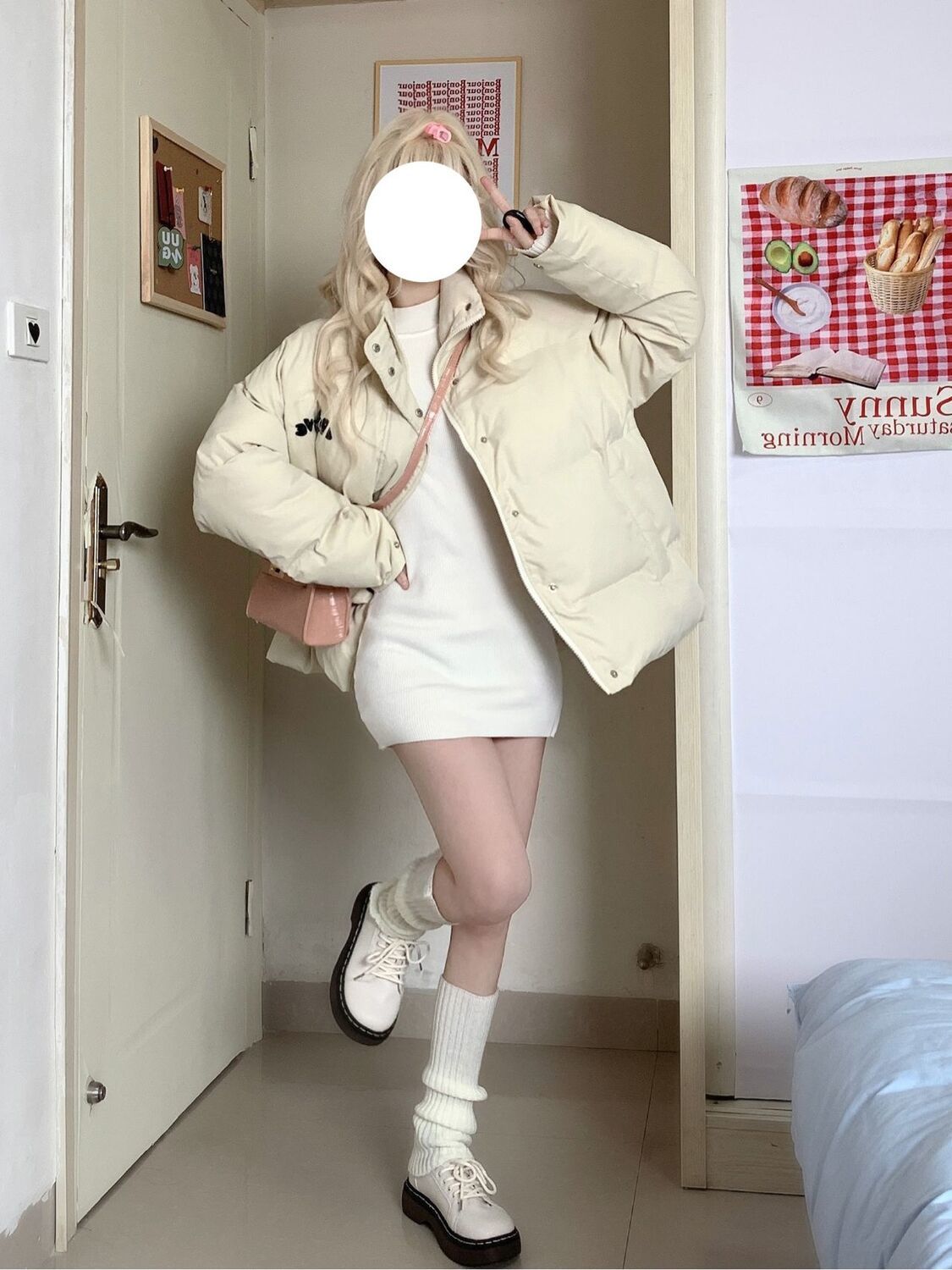 冬季棉衣棉服外套女大码显瘦可爱宽松加厚保暖面包服棉袄短款上衣