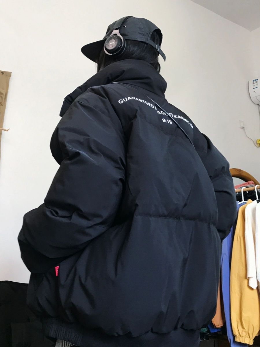 黑色显瘦宽松棉服外套女冬季加厚保暖复古oversize面包服棉衣冬装