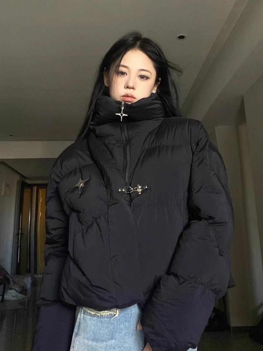 大码棉衣棉服外套女流行羽绒冬季新款棉袄宽松加厚冬季面包服棉衣