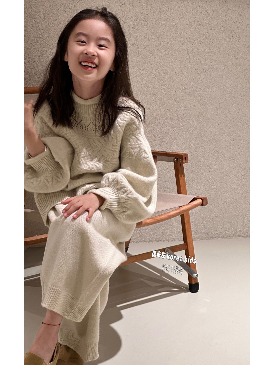 韩国童装甜美女孩针织衫洋气女童秋冬装2023新款儿童时尚百搭毛衣