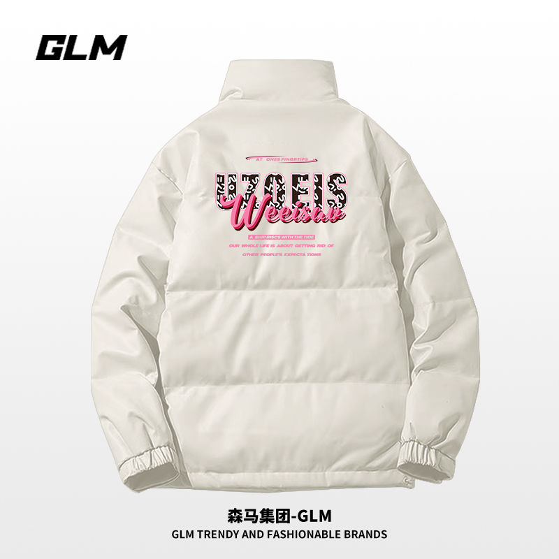 集團品牌美式pu皮棉服男冬季新款設計感夾棉加厚棉衣外套