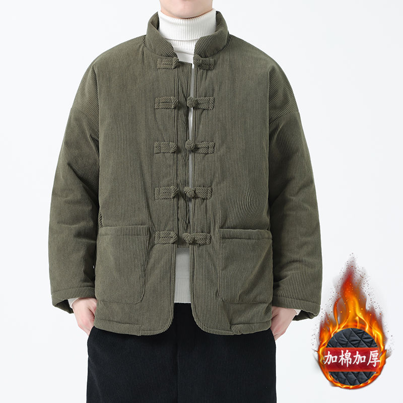 唐裝棉襖男冬季加厚保暖中國風棉衣青年中山裝新中式男裝棉服外套