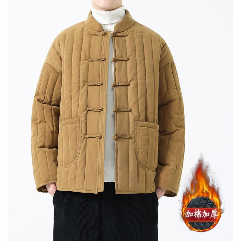 冬季中國風男裝棉衣棉襖唐裝外套中式復古加厚保暖盤扣棉服漢服男