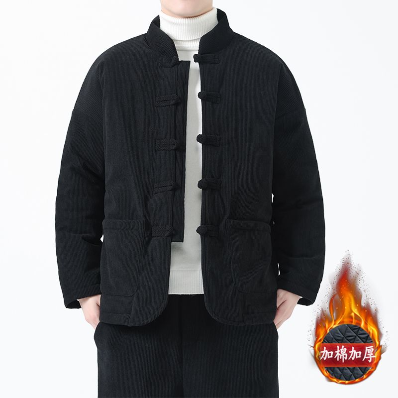 唐装棉袄男冬季加厚保暖中国风棉衣青年中山装新中式男装棉服外套